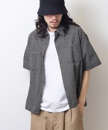 SUGGESTION（サジェッション）の「Small check short length shirt / 小格子チェック ショートレングスシャツ unisex（シャツ/ブラウス・メンズ）」