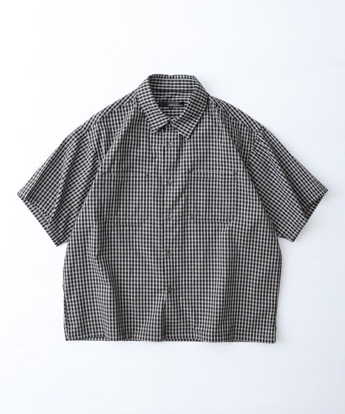 セール】Small check short length shirt / 小格子チェック