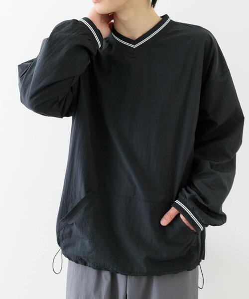 ITEMS URBANRESEARCH(アイテムズ アーバンリサーチ)の「『セットアップ対応』ナイロン ラインリブ ドロストプルオーバー(その他トップス・メンズ・ネイビー/チャコールグレー/ブラック・LARGE/MEDIUM)」の19枚目の写真