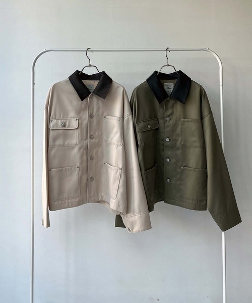 AS KNOW AS plus（アズノゥアズプラス）の「●ビッグシルエット デザインポケットワークジャケット（その他アウター・レディース・アイボリー系/カーキ系・FREE）」の18枚目の写真