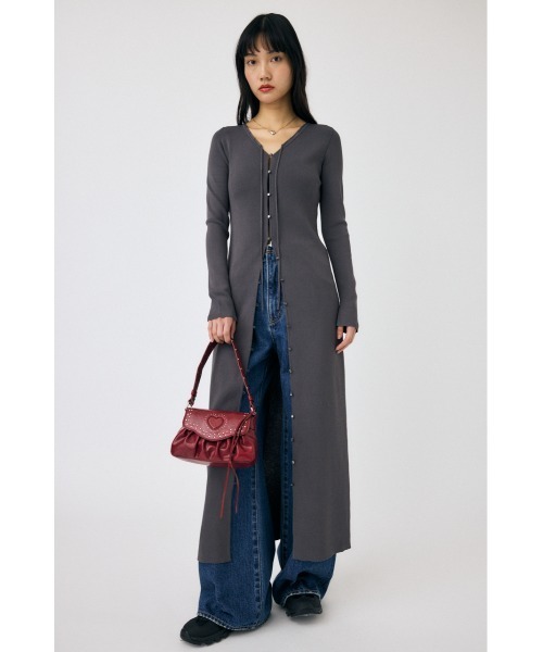 MOUSSY（マウジー）の「LOOP ACCENT ニット ドレス（ワンピース・レディース・キナリ/チャコールグレー/ブラック・1/2）」の5枚目の写真