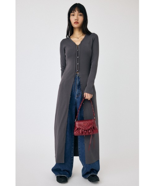 MOUSSY（マウジー）の「LOOP ACCENT ニット ドレス（ワンピース・レディース・キナリ/チャコールグレー/ブラック・1/2）」の6枚目の写真