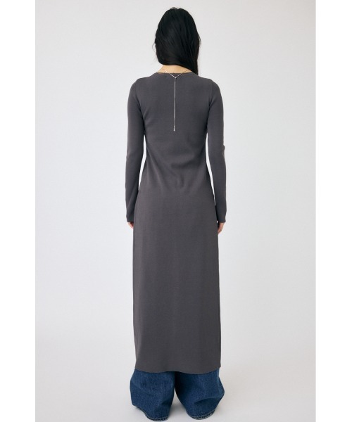 MOUSSY（マウジー）の「LOOP ACCENT ニット ドレス（ワンピース・レディース・キナリ/チャコールグレー/ブラック・1/2）」の9枚目の写真