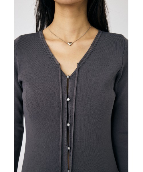 MOUSSY（マウジー）の「LOOP ACCENT ニット ドレス（ワンピース・レディース・キナリ/チャコールグレー/ブラック・1/2）」の10枚目の写真