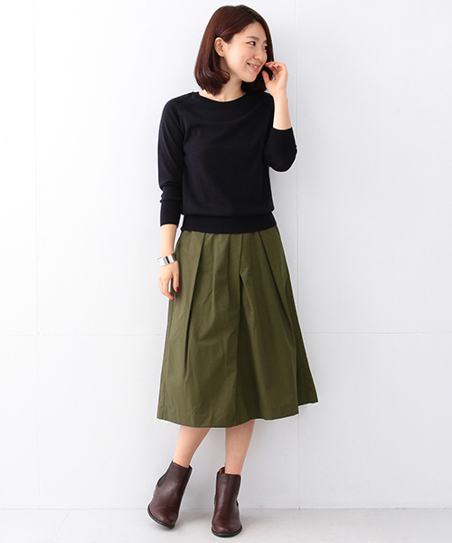 B:MING by BEAMS（ビーミングバイビームス）の「ビーミング by ビームス / サテンミリタリースカート（スカート・レディース・ネイビー/ブラック/カーキ・SMALL/MEDIUM）」の17枚目の写真