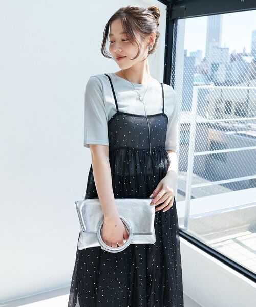 le.coeur blanc（ルクールブラン）の「サークルモチーフラリエットネックレス（ネックレス・レディース・シルバー/ゴールド・FREE）」の6枚目の写真