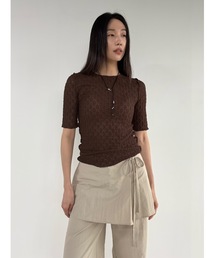 【DIDOT.】フラワーレースハーフスリーブTEE