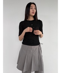 【DIDOT.】フラワーレースハーフスリーブTEE