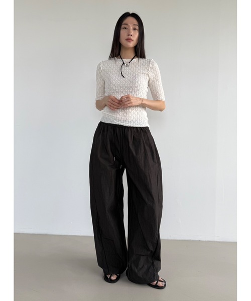 Didot.showroom(ディドット ショールーム)の「【DIDOT.】フラワーレースハーフスリーブTEE(Tシャツ/カットソー・レディース・ブラウン/ピンク/グレー/アイボリー/ブラック・FREE)」の19枚目の写真