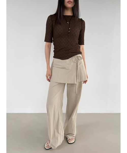 Didot.showroom(ディドット ショールーム)の「【DIDOT.】フラワーレースハーフスリーブTEE(Tシャツ/カットソー・レディース・ブラウン/ピンク/グレー/アイボリー/ブラック・FREE)」の10枚目の写真
