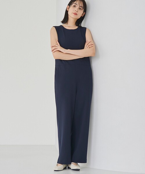 RONEL（ロネル）の「【接触冷感】カットジョーゼットオールインワン（サロペット/オーバーオール・レディース・ブラック/ネイビー・S/L/M）」の13枚目の写真