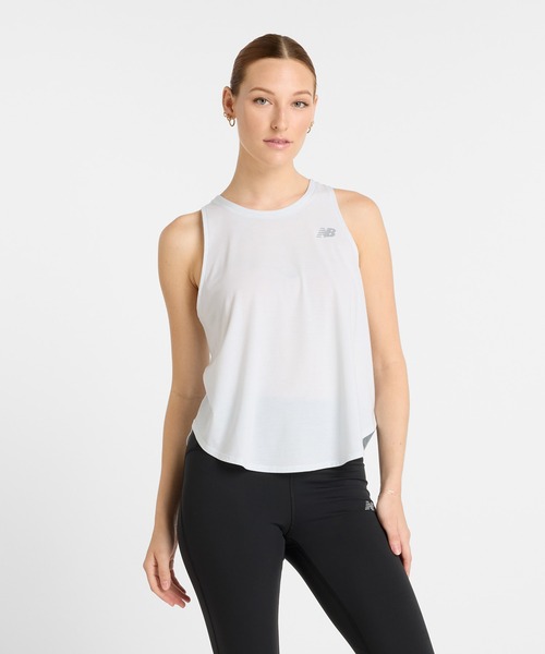 NEW BALANCE（ニューバランス）の「Drapey ジャージタンク（タンクトップ・レディース・ブラック/ライトブルー・LARGE/MEDIUM/SMALL）」の2枚目の写真