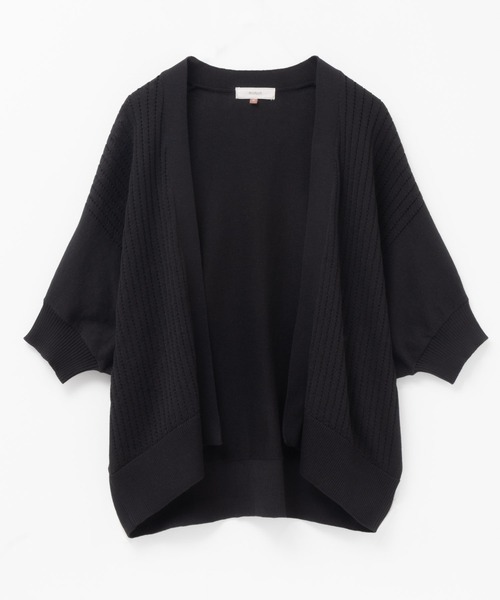 HusHusH(ハッシュアッシュ)の「HusHusH 透かし編みドルマンカーディガン(カーディガン/ボレロ・レディース・コーラルピンク/ブラック/グレー・M/L)」の22枚目の写真