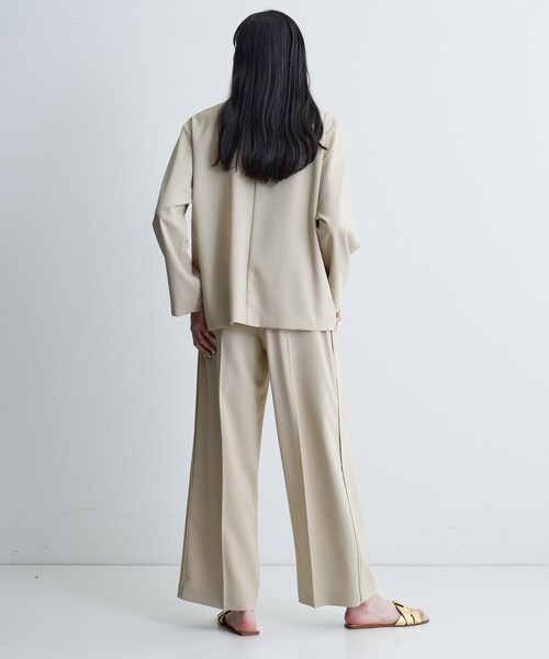 GALLEST(ギャレスト)の「【セットアップ可】モードフィットダブルボタンジャケット【カセット服/オケージョン/通勤】(テーラードジャケット・レディース・チャコールグレー/ブラック/ベージュ/キャメル・36/38/40)」の14枚目の写真