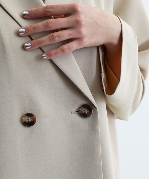 GALLEST(ギャレスト)の「【セットアップ可】モードフィットダブルボタンジャケット【カセット服/オケージョン/通勤】(テーラードジャケット・レディース・チャコールグレー/ブラック/ベージュ/キャメル・36/38/40)」の17枚目の写真