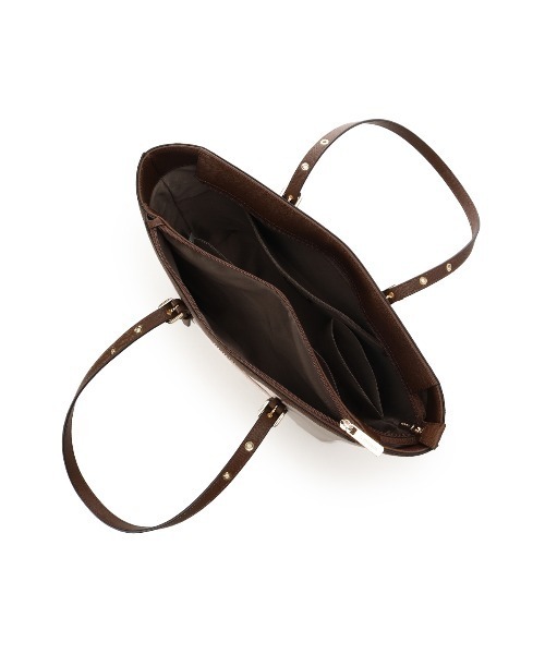 & chouette（アンドシュエット）の「バイカラーベルトデザインA4トートバッグ《通勤・通学》（トートバッグ・レディース・ネイビー/ラベンダー/ダルブルー系/ピンク/グレイッシュベージュ・FREE）」の16枚目の写真