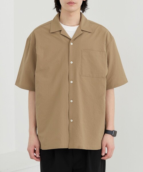 coen(コーエン)の「エンボス加工ビンテージライクオープンカラーシャツ ー吸水速乾ー(シャツ/ブラウス・メンズ・オフホワイト/ブラック/ダークグレー/ベージュ・S/M/L/XL)」の19枚目の写真