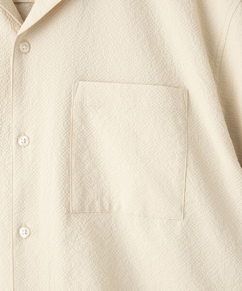 coen(コーエン)の「エンボス加工ビンテージライクオープンカラーシャツ ー吸水速乾ー(シャツ/ブラウス・メンズ・オフホワイト/ブラック/ダークグレー/ベージュ・S/M/L/XL)」の10枚目の写真