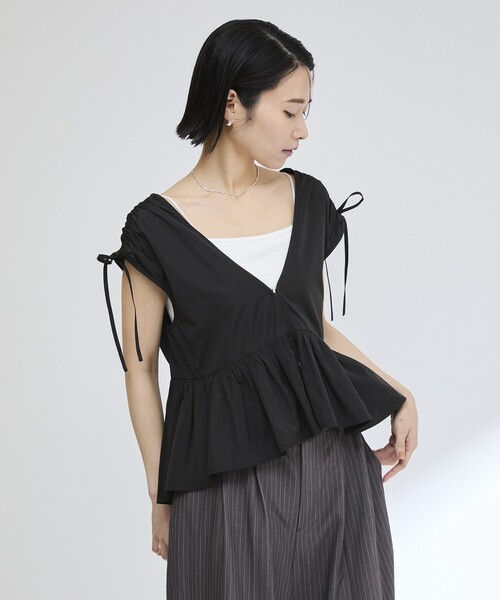 Firsthand(ファーストハンド)の「Firsthand/ファーストハンド タフタギャザーブラウス(シャツ/ブラウス・レディース・ホワイト/ブラック・FREE)」の20枚目の写真