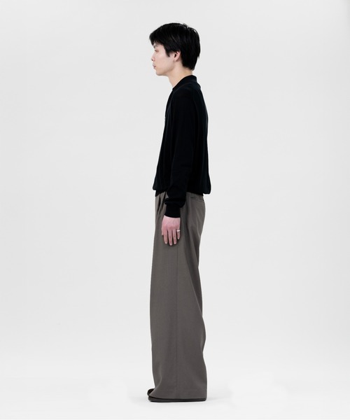 LAPIIS（ラピス）の「TWO TUCK WOOL WIDE TROUSERS（スラックス・メンズ・ブラック/ブラウン系その他・MEDIUM/LARGE）」の13枚目の写真