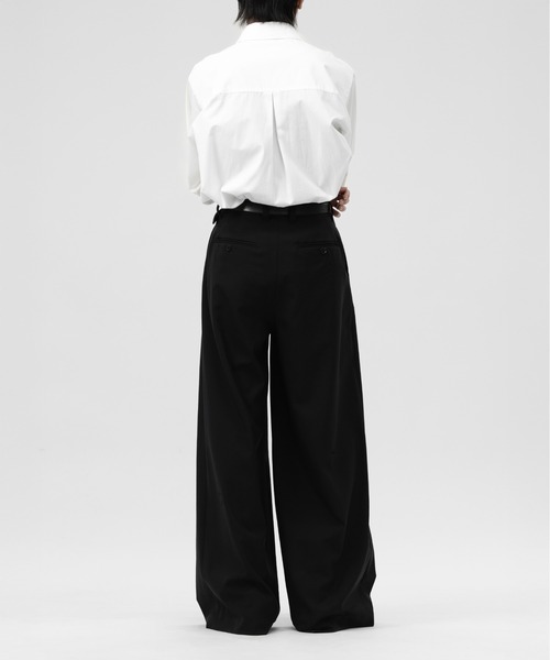LAPIIS（ラピス）の「TWO TUCK WOOL WIDE TROUSERS（スラックス・メンズ・ブラック/ブラウン系その他・MEDIUM/LARGE）」の18枚目の写真