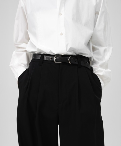 LAPIIS（ラピス）の「TWO TUCK WOOL WIDE TROUSERS（スラックス・メンズ・ブラック/ブラウン系その他・MEDIUM/LARGE）」の19枚目の写真