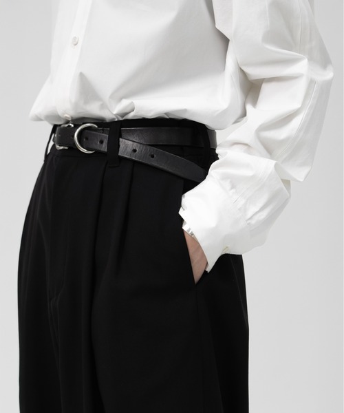 LAPIIS（ラピス）の「TWO TUCK WOOL WIDE TROUSERS（スラックス・メンズ・ブラック/ブラウン系その他・MEDIUM/LARGE）」の20枚目の写真