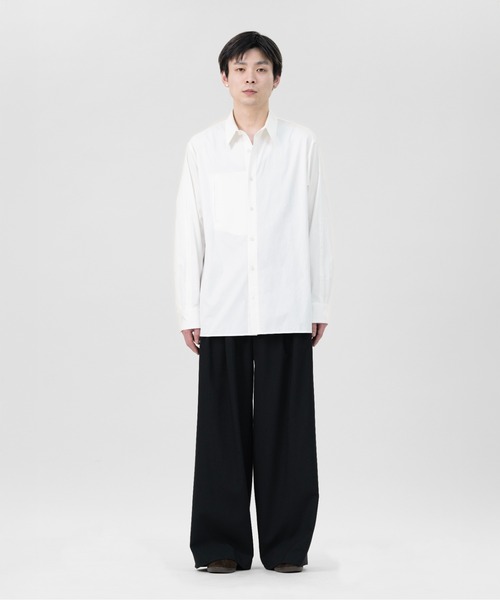 LAPIIS（ラピス）の「TWO TUCK WOOL WIDE TROUSERS（スラックス・メンズ・ブラック/ブラウン系その他・MEDIUM/LARGE）」の22枚目の写真