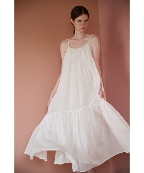Dramatic summer belted dress ティアードサマードレス（ワンピース