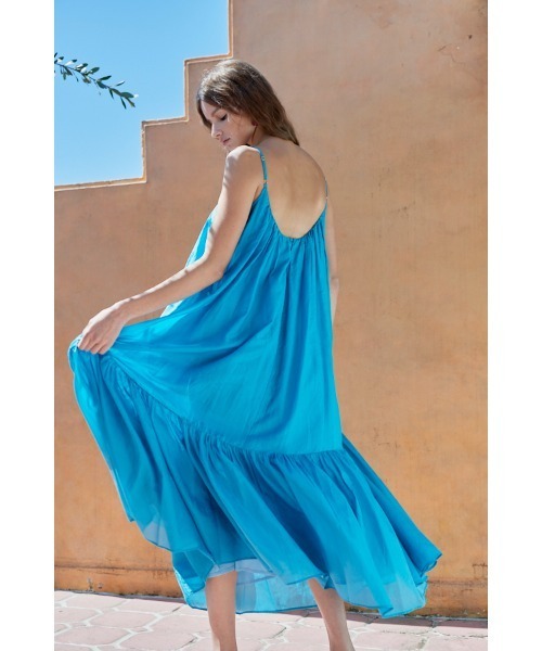 Dramatic summer belted dress ティアードサマードレス（ワンピース