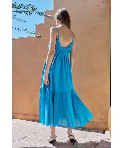 Dramatic summer belted dress ティアードサマードレス（ワンピース