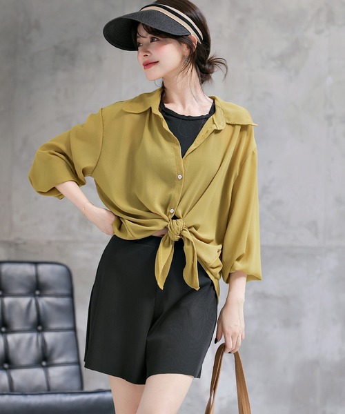 J☆SHOP　3点セット セール】レディース水着 長袖オーバーサイズシアーシャツ+