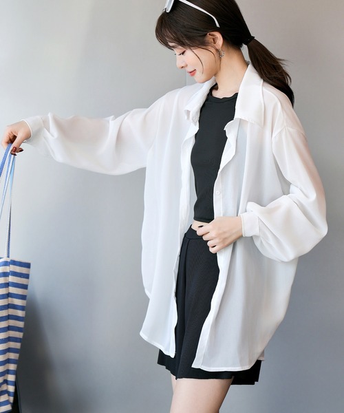 TeddyShop(テディショップ)の「【 大きいサイズ有】レディース水着 長袖オーバーサイズシアーシャツ+ハイネックタンキニ 上下3点セット(水着・レディース・ピンクベージュ/ホワイト/グリーン/マスタード・M/L/LL/S)」の17枚目の写真