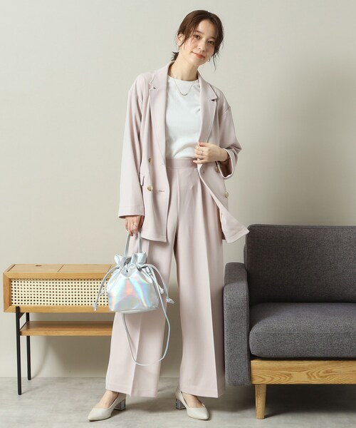 ITS'DEMO(イッツデモ)の「◆メタリック巾着2WAYショルダー(ショルダーバッグ・レディース・シルバー系その他/クリア/シルバー・00)」の4枚目の写真