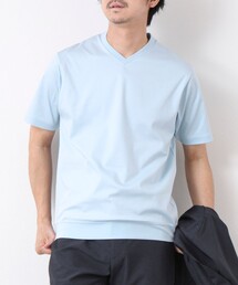 NOLLEY’S | 《ビジカジ対応》シルケットスムース Vネック ドレスTシャツ 25SS(Tシャツ/カットソー)