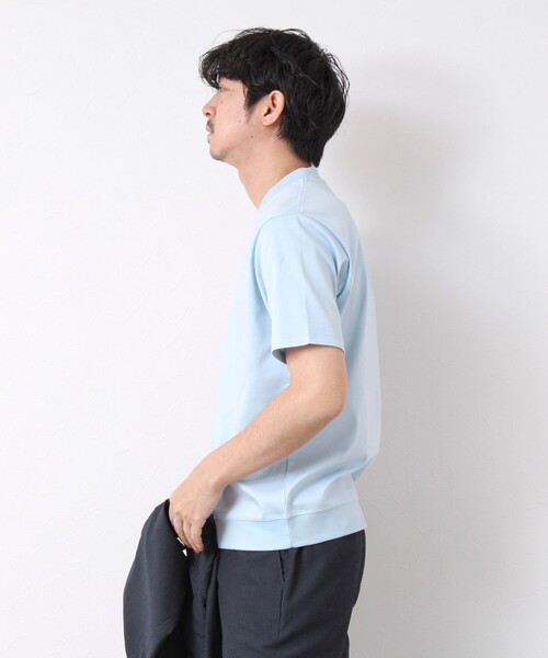 NOLLEY’S(ノーリーズ)の「《ビジカジ対応》シルケットスムース Vネック ドレスTシャツ 25SS(Tシャツ/カットソー・メンズ・ホワイト/チャコールグレー/ブラック/グレイッシュベージュ/グレイッシュブルー/キャメル/ライトグレー/ブルー・S/M/L/XL/XXL)」の18枚目の写真