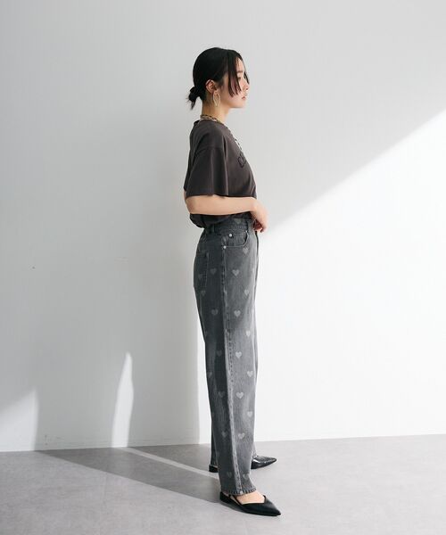 Sugar spoon（シュガースプーン）の「・SUGAR SPOON ハート抜染ptデニム（デニムパンツ・レディース・ブラック/インディゴブルー・FREE）」の6枚目の写真