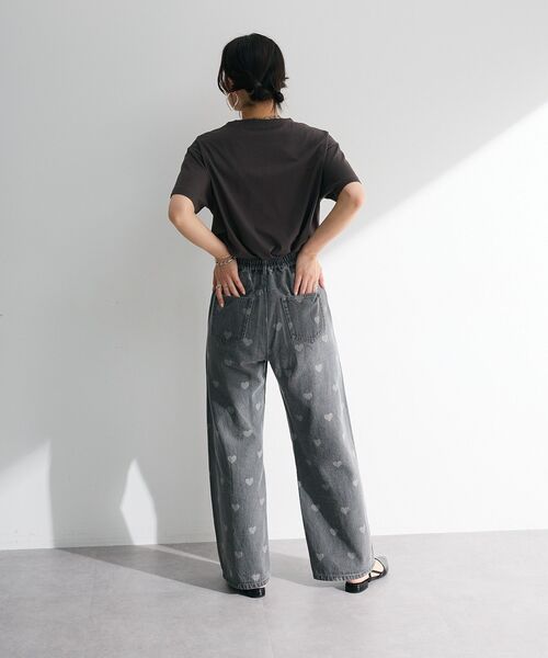 Sugar spoon（シュガースプーン）の「・SUGAR SPOON ハート抜染ptデニム（デニムパンツ・レディース・ブラック/インディゴブルー・FREE）」の7枚目の写真