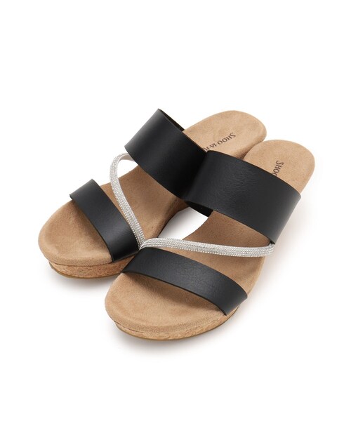 SHOO・LA・RUE(シューラルー)の「キラキラループマガールサンダル(サンダル・レディース・シルバー/オフホワイト/ブラック・45/35)」の3枚目の写真