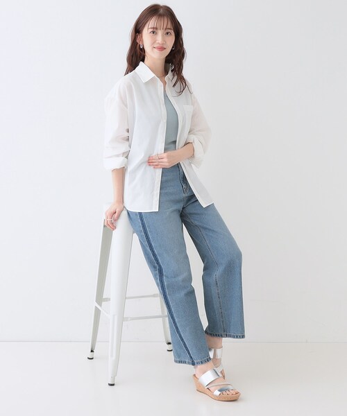 SHOO・LA・RUE(シューラルー)の「キラキラループマガールサンダル(サンダル・レディース・シルバー/オフホワイト/ブラック・45/35)」の6枚目の写真