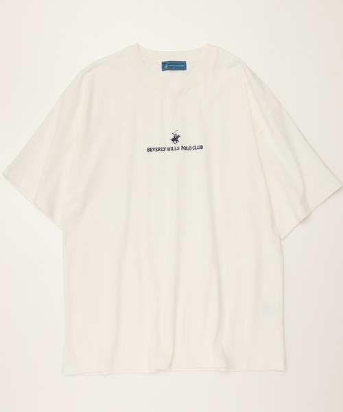 BEVERLY HILLS POLO CLUB（ビバリーヒルズポロクラブ）の「【BEVERLY HILLS POLO CLUB/ビバリーヒルズポロクラブ】刺繍半袖Tシャツ（Tシャツ/カットソー・レディース・ホワイト系3/ブラック系2/ブラック系4/ネイビー系2/ホワイト系1/ホワイト系2/ブラック系1/ブラック系3/ネイビー系1・M/L/LL）」の12枚目の写真