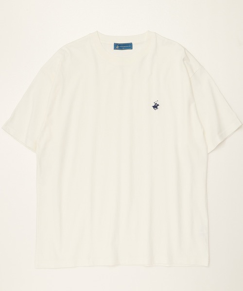 BEVERLY HILLS POLO CLUB（ビバリーヒルズポロクラブ）の「【BEVERLY HILLS POLO CLUB/ビバリーヒルズポロクラブ】刺繍半袖Tシャツ（Tシャツ/カットソー・レディース・ホワイト系3/ブラック系2/ブラック系4/ネイビー系2/ホワイト系1/ホワイト系2/ブラック系1/ブラック系3/ネイビー系1・M/L/LL）」の10枚目の写真