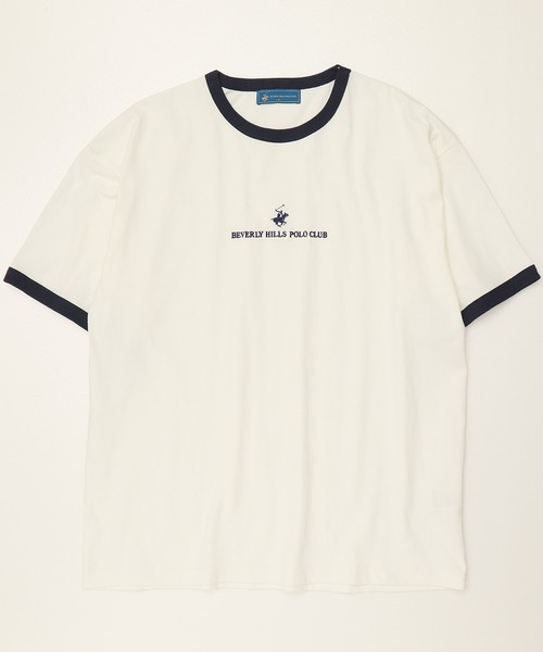BEVERLY HILLS POLO CLUB（ビバリーヒルズポロクラブ）の「【BEVERLY HILLS POLO CLUB/ビバリーヒルズポロクラブ】刺繍半袖Tシャツ（Tシャツ/カットソー・レディース・ホワイト系3/ブラック系2/ブラック系4/ネイビー系2/ホワイト系1/ホワイト系2/ブラック系1/ブラック系3/ネイビー系1・M/L/LL）」の14枚目の写真