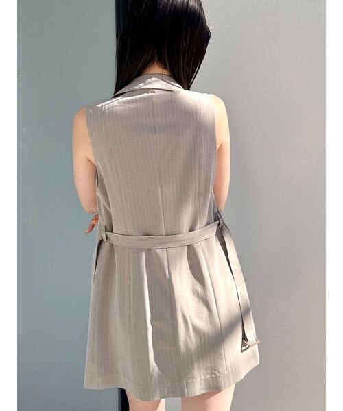 KADOYA ベージュ ノースリーブベスト KADOYA ベージュ ノースリーブベスト