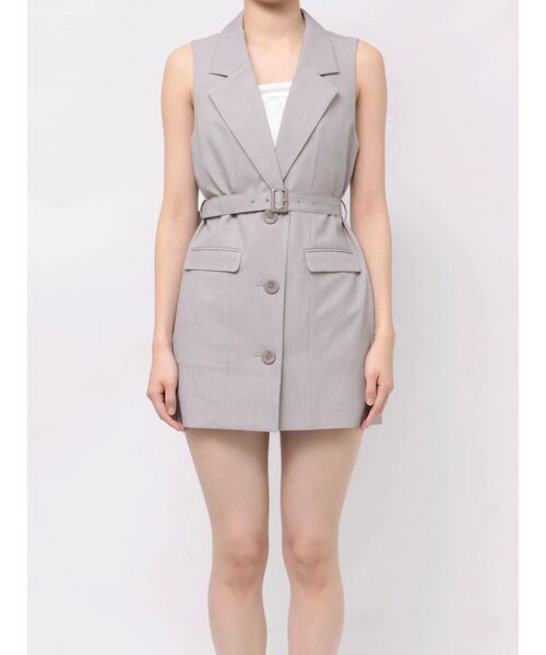 GYDA(ジェイダ)の「ノースリーブジャケット【SETUP着用可】(ベスト・レディース・ベージュ/ブラック/グレー・FREE)」の11枚目の写真