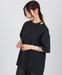asymmetry layered cut tops