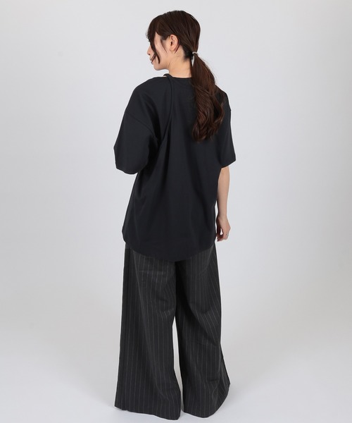 SUWDEE（スーディー）の「asymmetry layered cut tops（Tシャツ/カットソー・レディース・ブラック/ホワイト・FREE）」の12枚目の写真