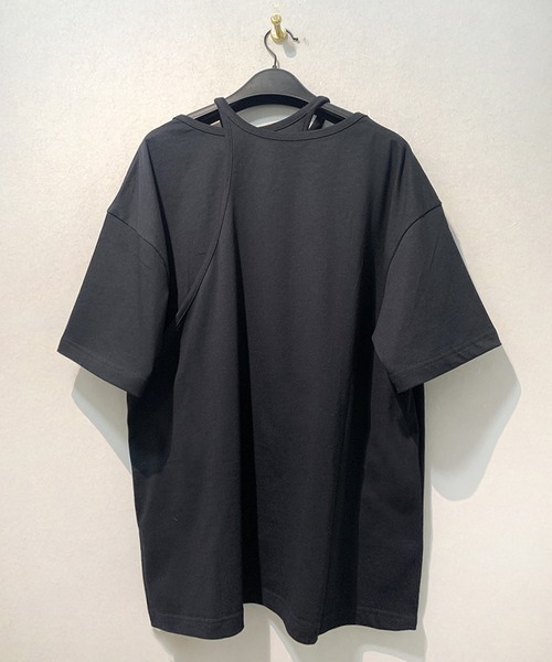 SUWDEE（スーディー）の「asymmetry layered cut tops（Tシャツ/カットソー・レディース・ブラック/ホワイト・FREE）」の22枚目の写真