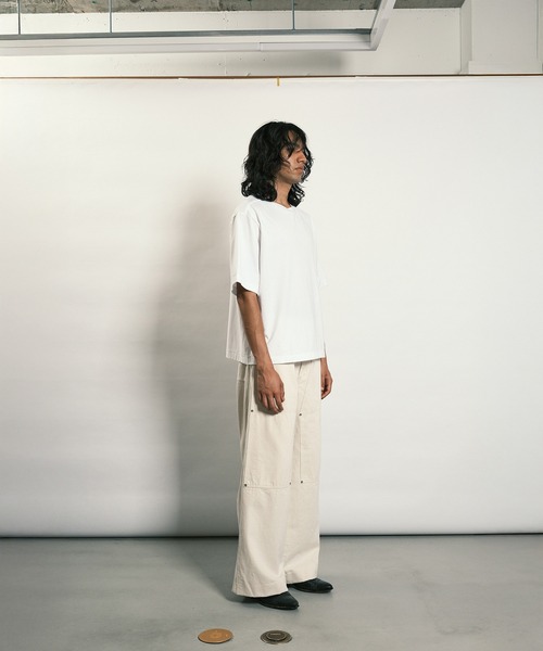 パンツ fumie =tanaka docking easy pants WORK JEAN TROUSERS WHITE（デニムパンツ）｜TANAKA（タナカ）の