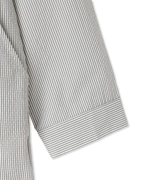 DECOY SINCE 1981(デコイシンスイチキュウハチイチ)の「ジャガードストライプジャケット(ステンカラーコート・レディース・グレー/ネイビー・9号/11号/13号)」の6枚目の写真